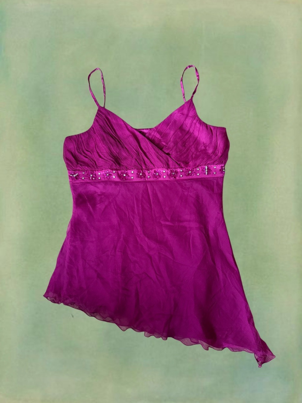Fuchsia Beaded Camisole